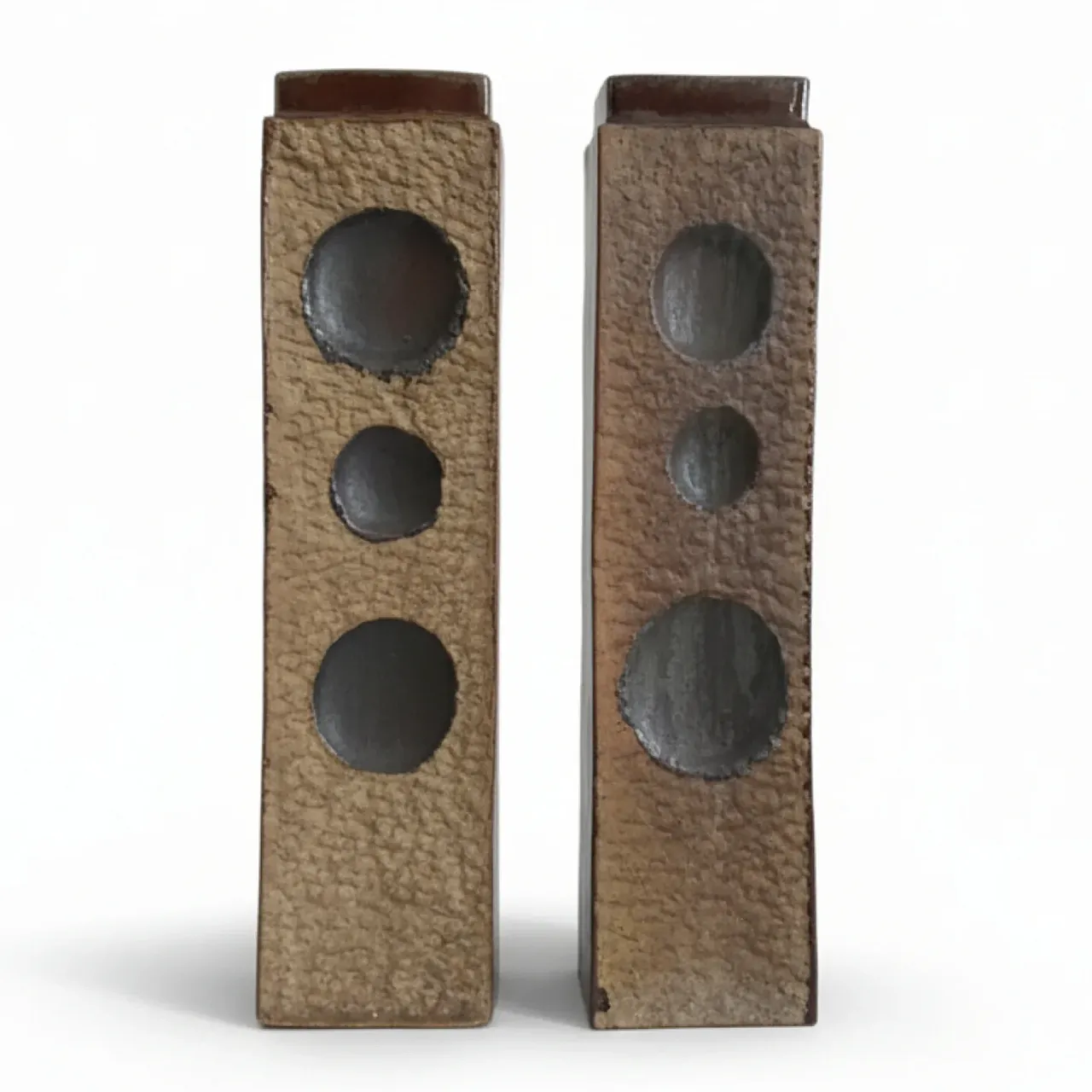 Pair of ceramic vases by Jihokera, 1970s 1