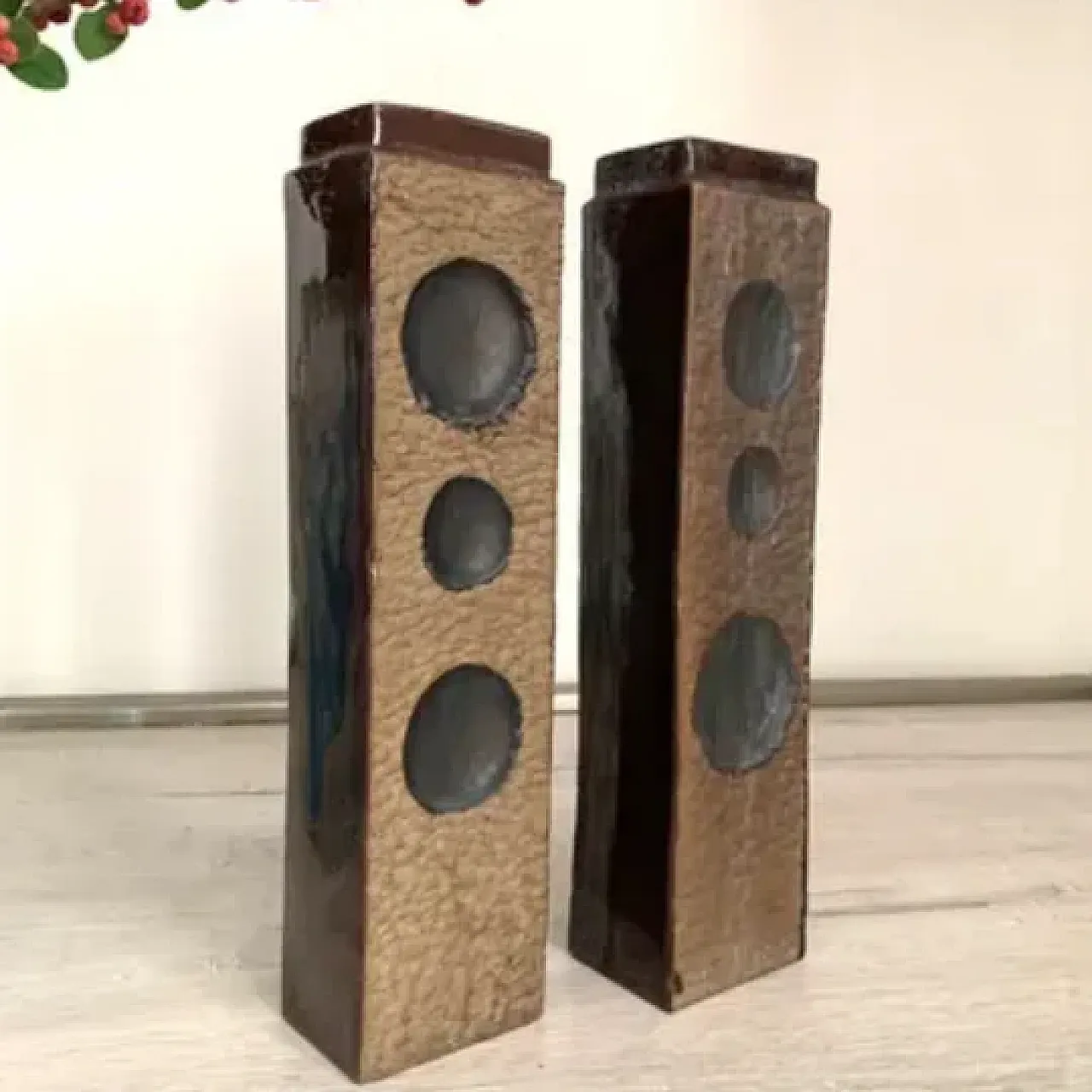 Pair of ceramic vases by Jihokera, 1970s 2