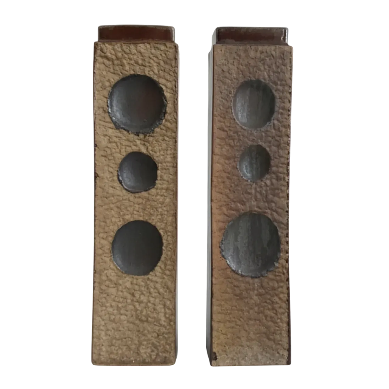 Pair of ceramic vases by Jihokera, 1970s 5