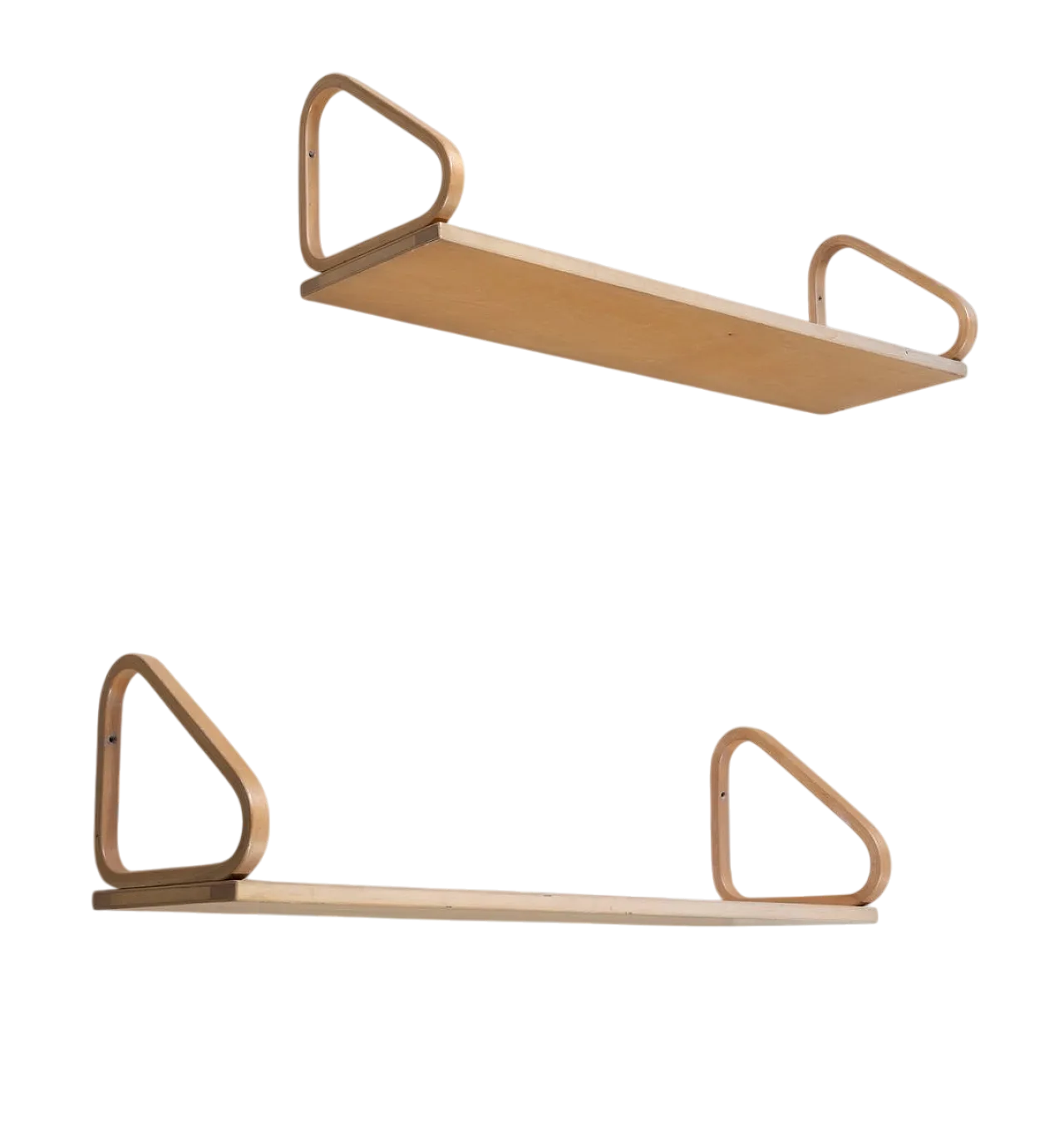 4 Mensole modello 112B attribuite ad Alvar Aalto per Artek, anni '60 9