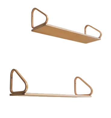 4 Mensole modello 112B attribuite ad Alvar Aalto per Artek, anni '60