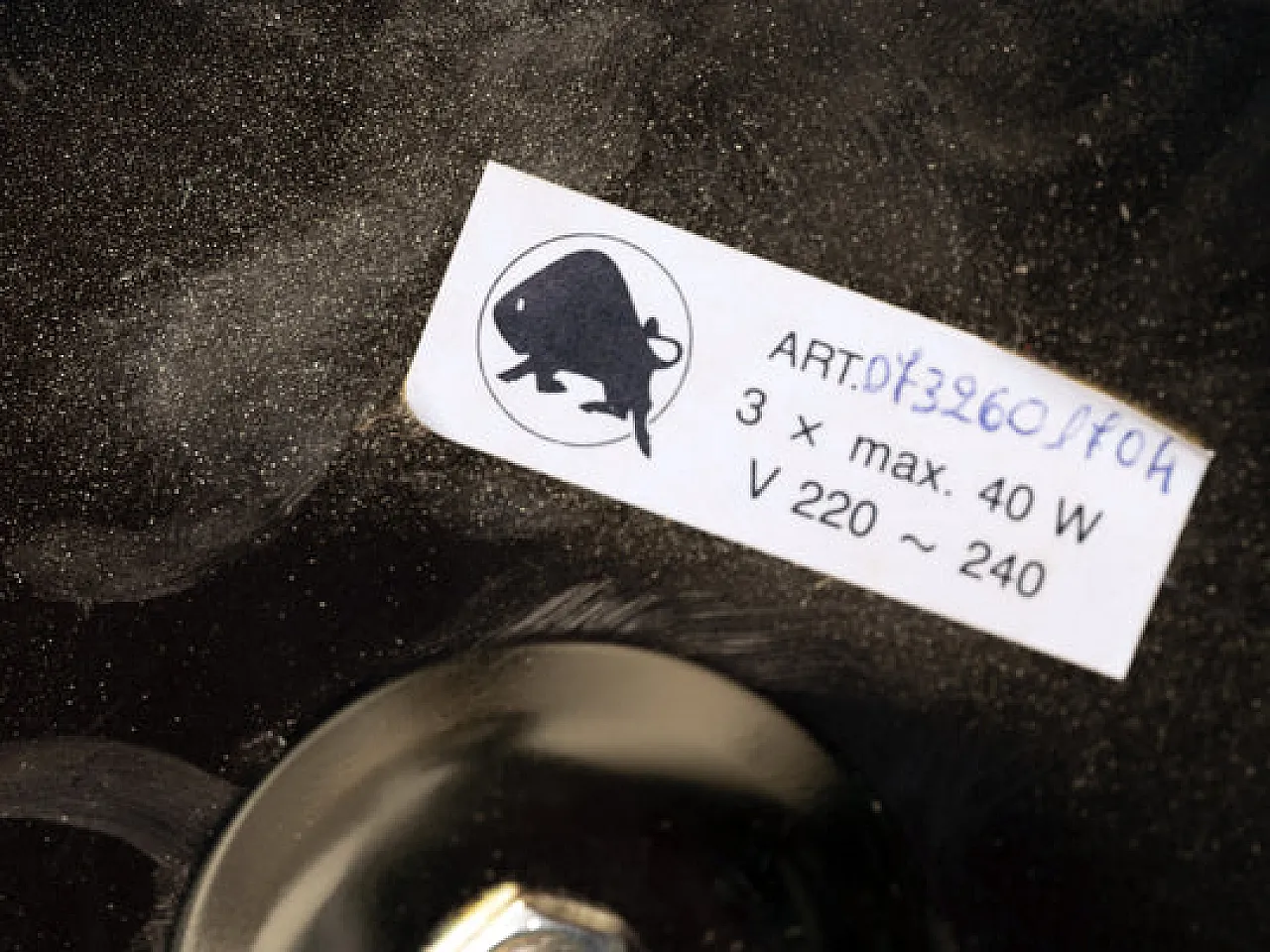 4 Lampade a fiori in vetro e metallo, fine '900 9