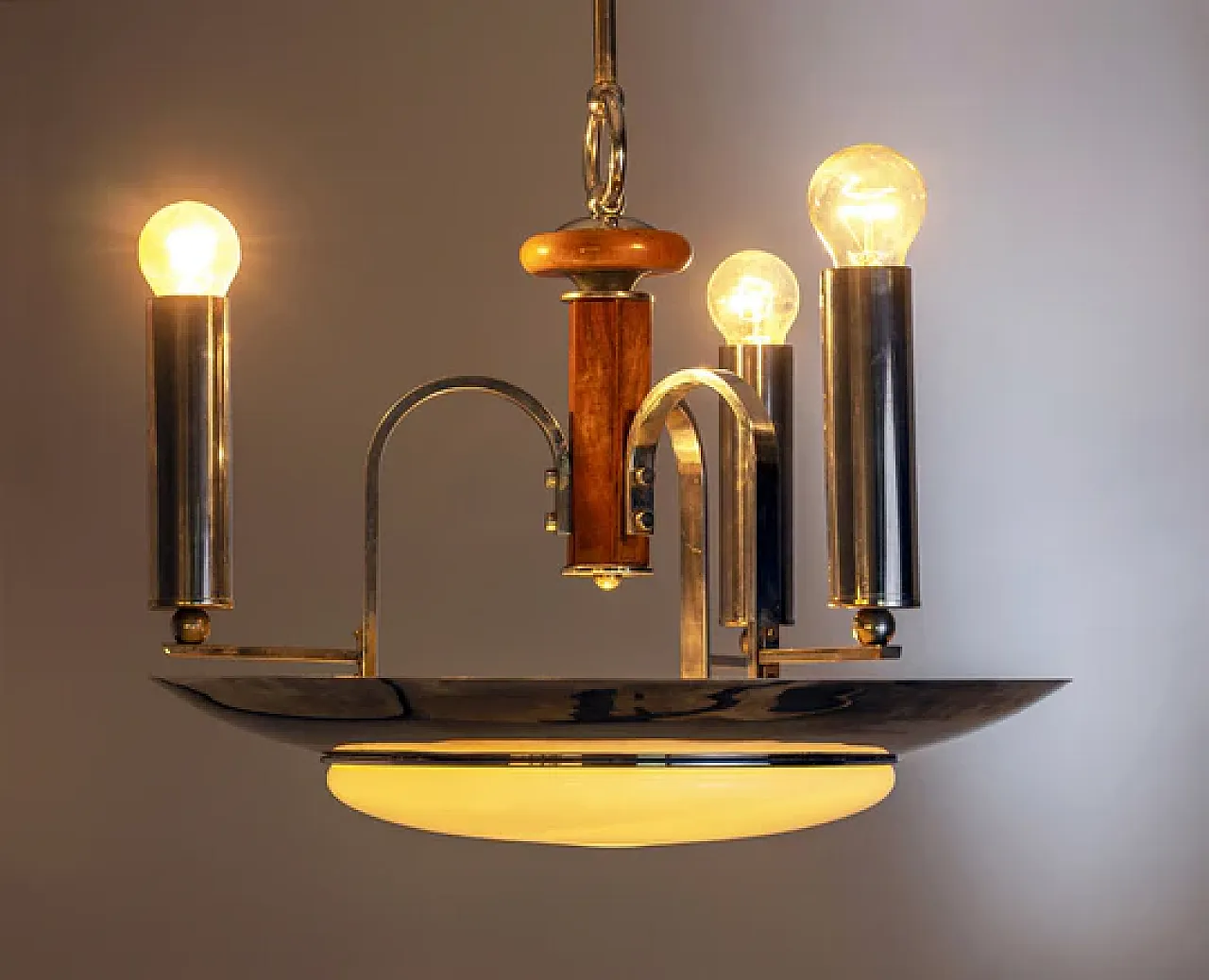 Lampadario in metallo, inizio '900 4