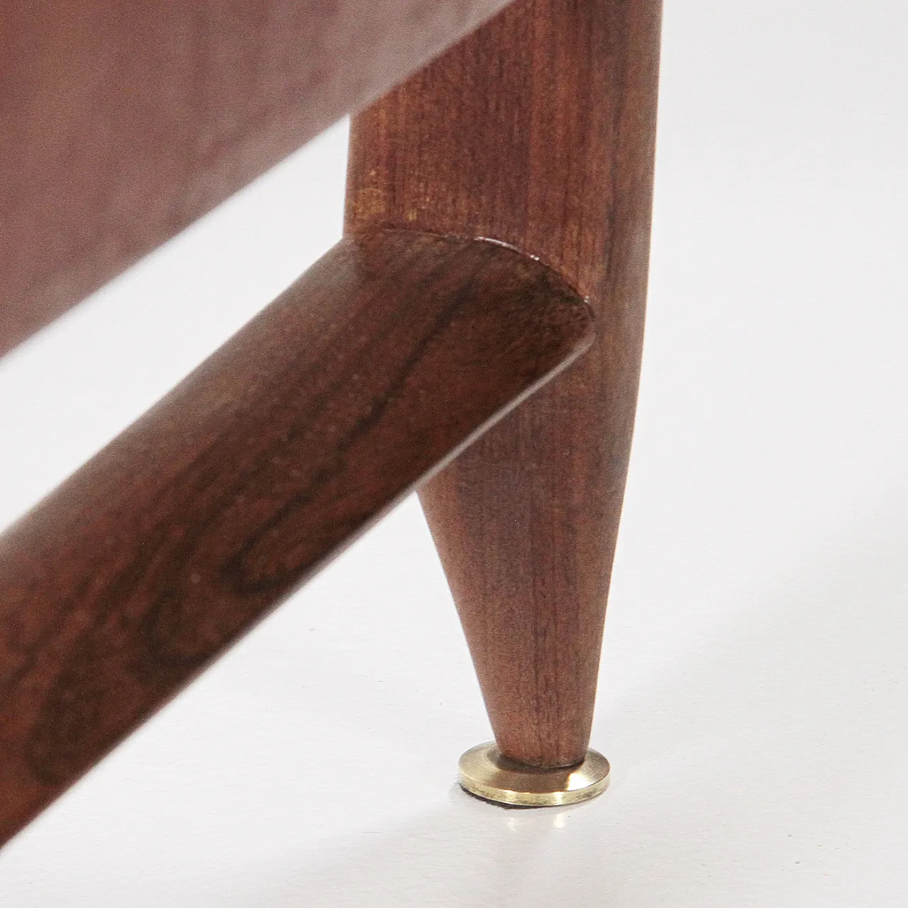 Struttura per letto matrimoniale in legno, anni '50 10