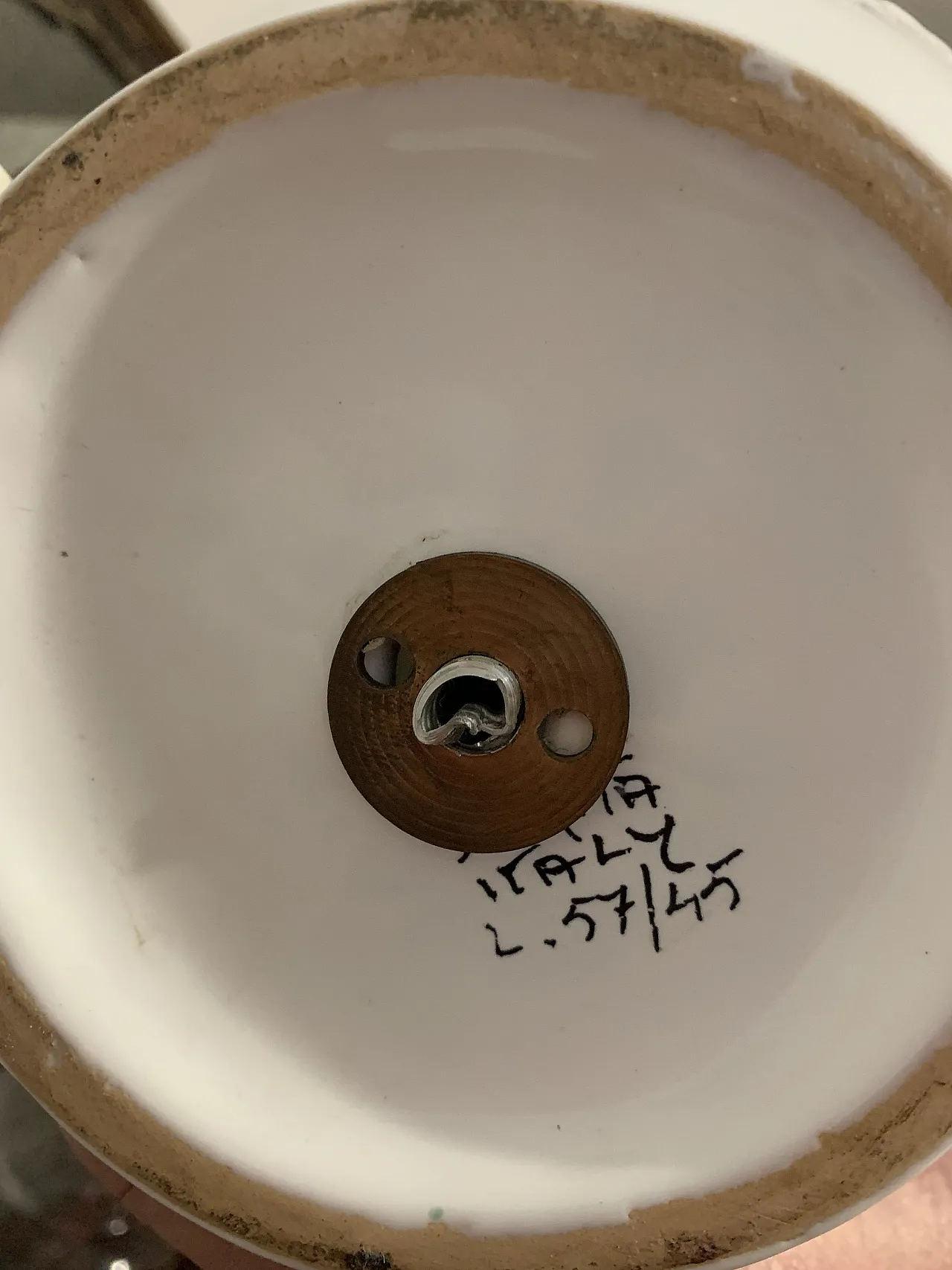 Lampada da tavolo in ceramica smaltata, fine '900 3