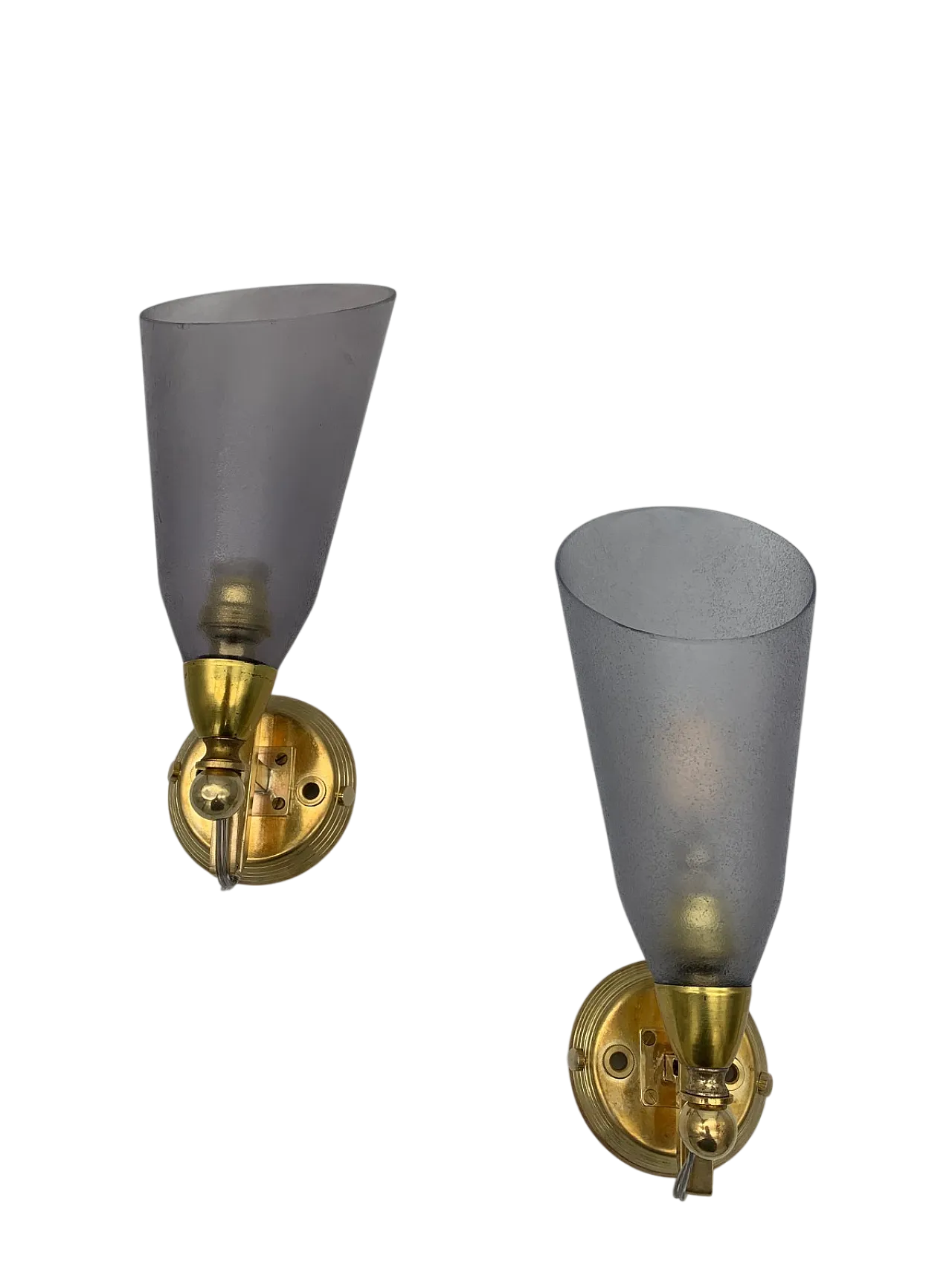 Coppia applique in vetro attribuite a Seguso, anni '50 7