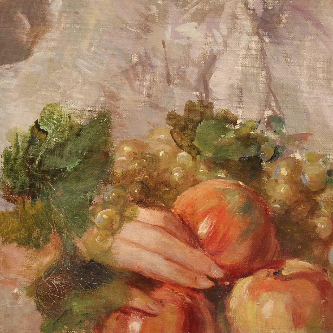 Italian painting signed portrait of a girl, 20th century 12