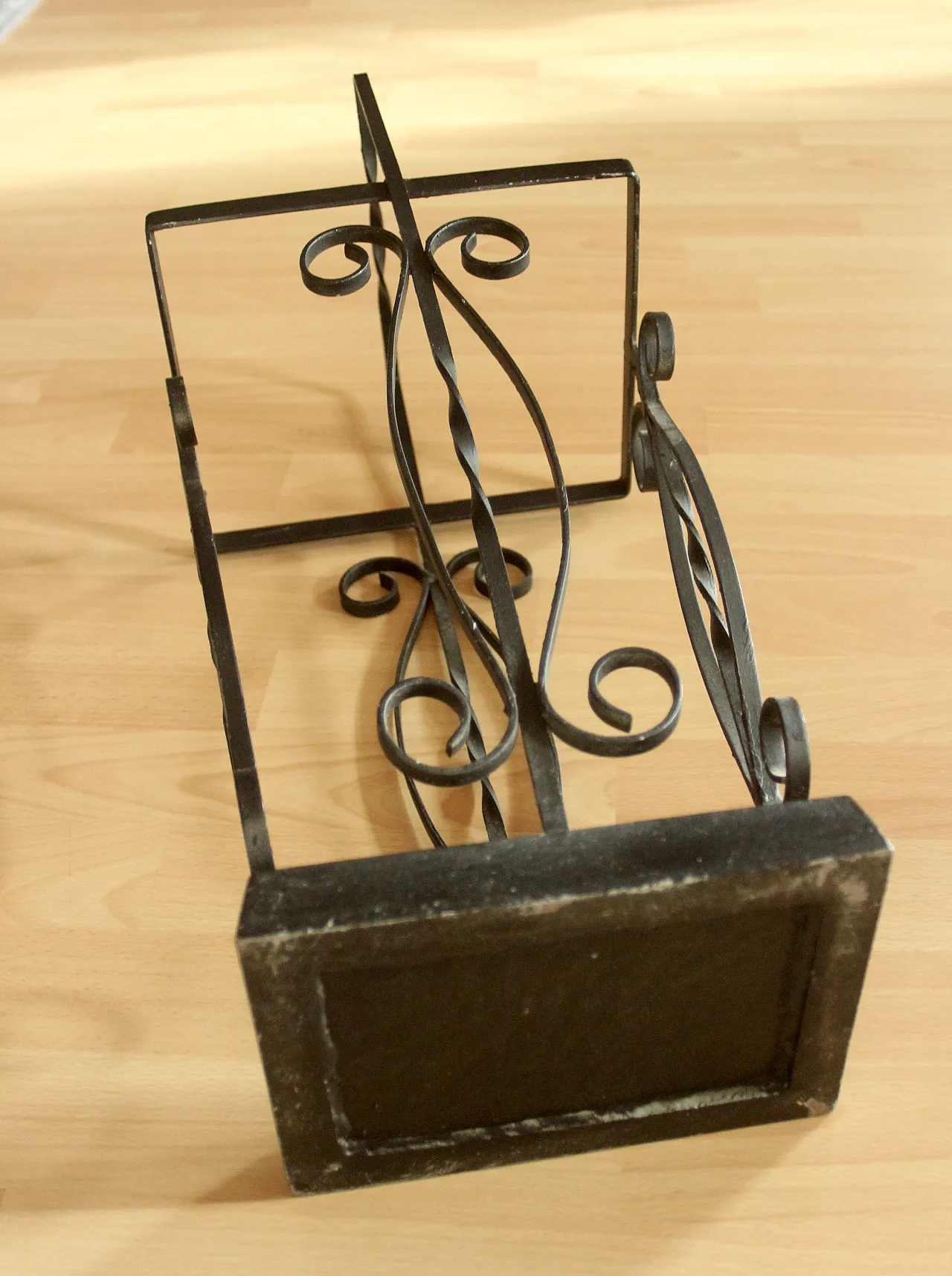 Handmade wrought iron umbrella stand, 70s 6