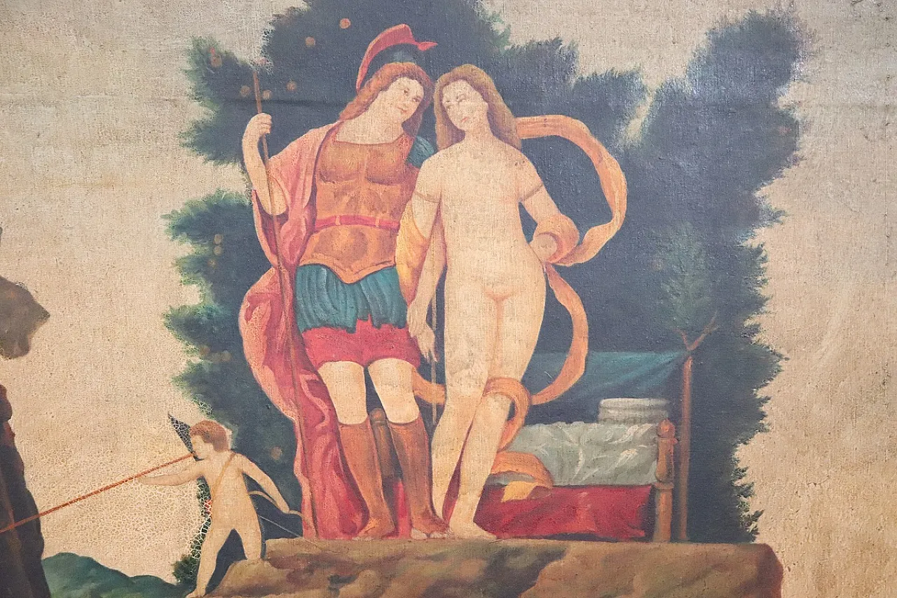 Large oil painting on canvas, mythological scene, 1900s 6