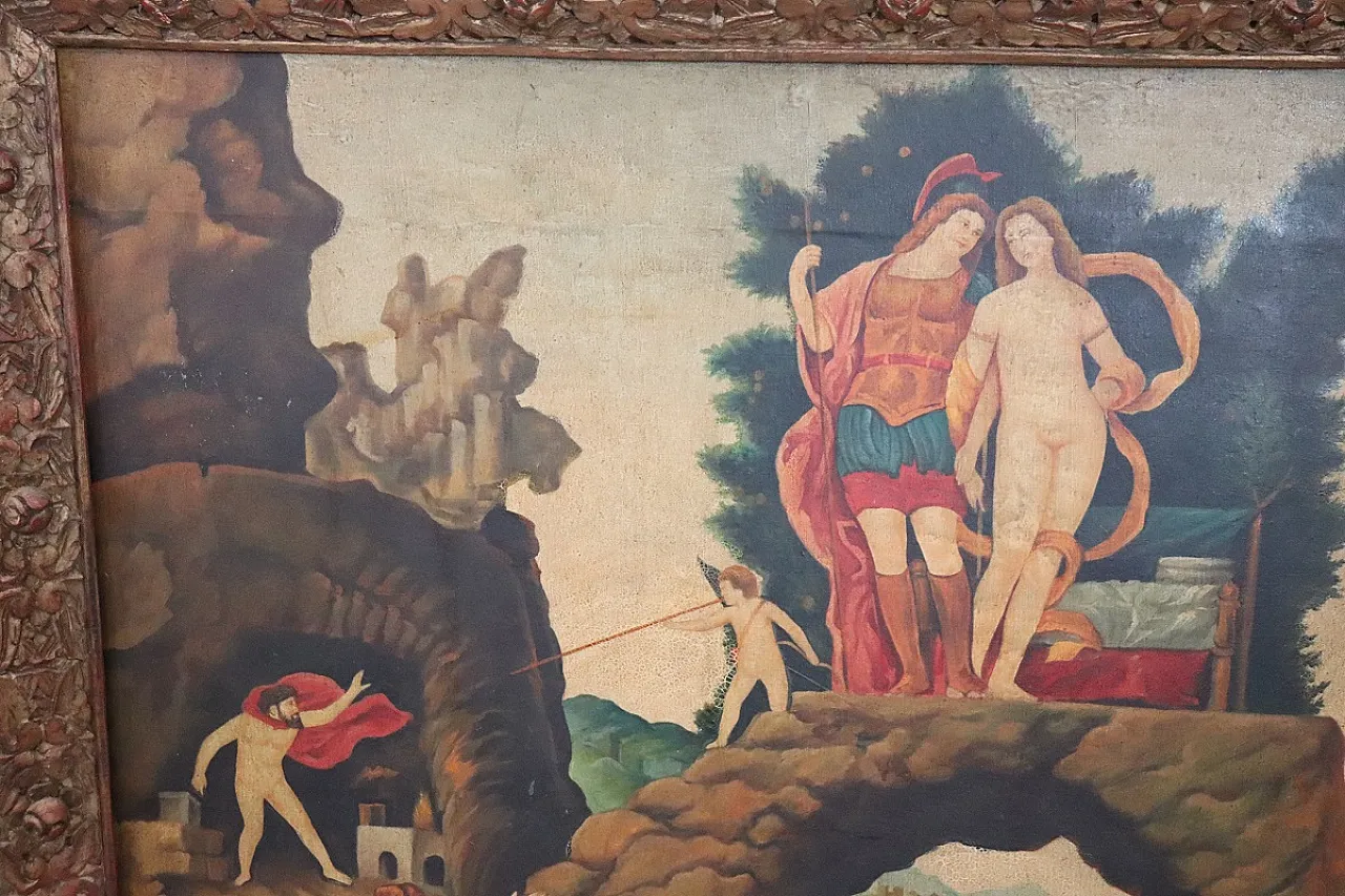 Large oil painting on canvas, mythological scene, 1900s 7