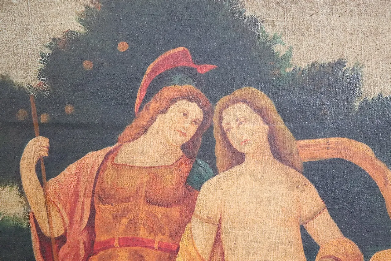 Large oil painting on canvas, mythological scene, 1900s 9