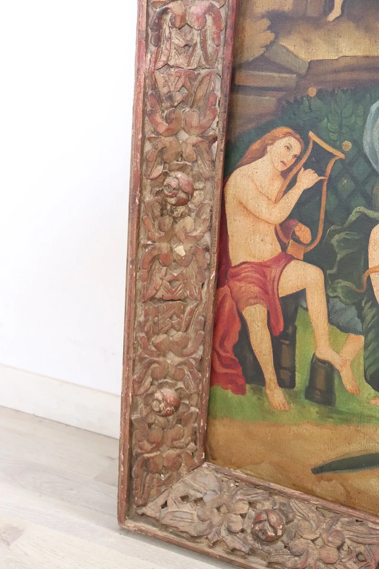 Large oil painting on canvas, mythological scene, 1900s 13