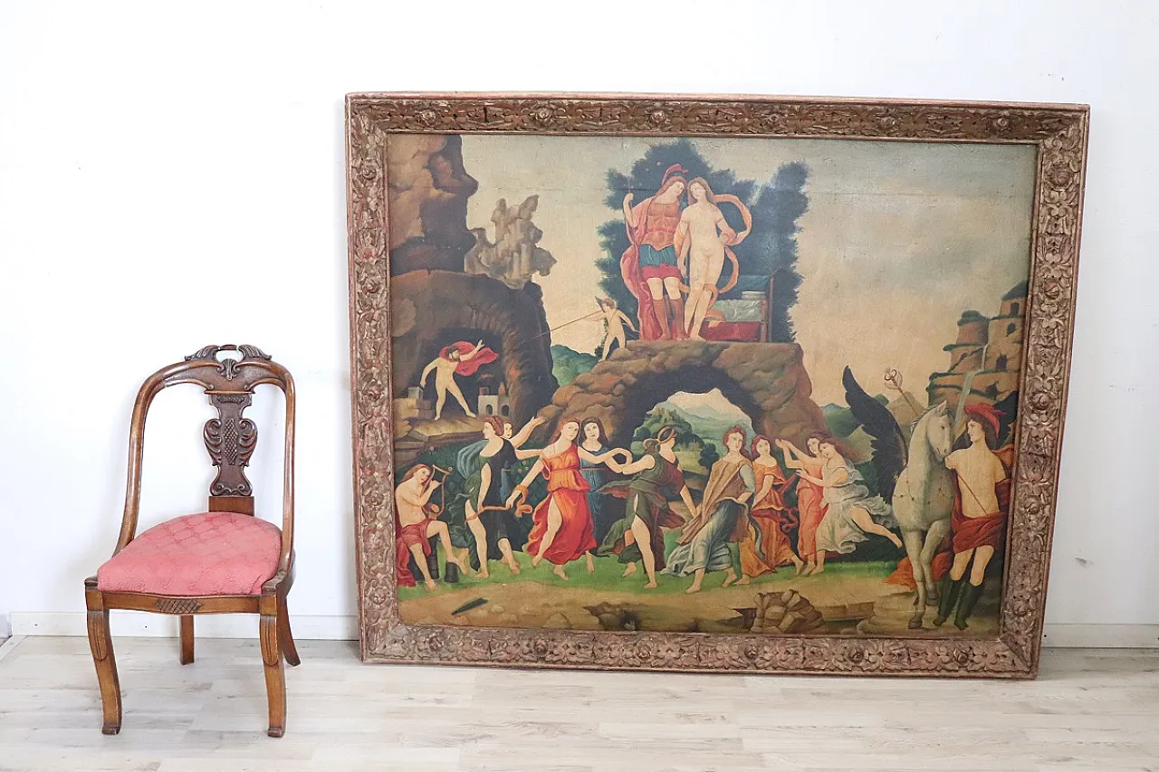 Large oil painting on canvas, mythological scene, 1900s 18