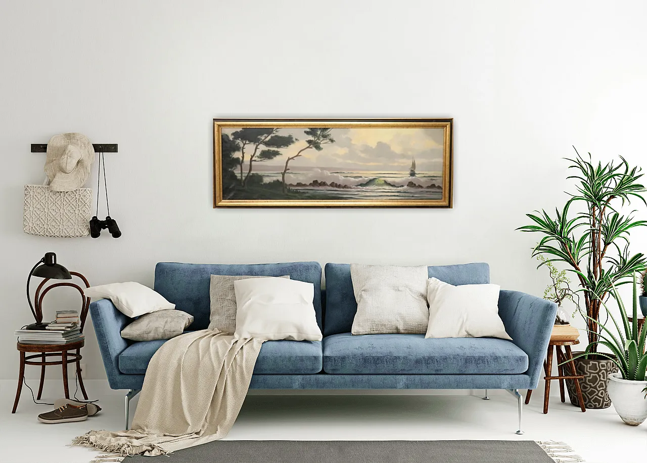 Oil painting on canvas signed L. Boulnois, first half of the 20th century 2