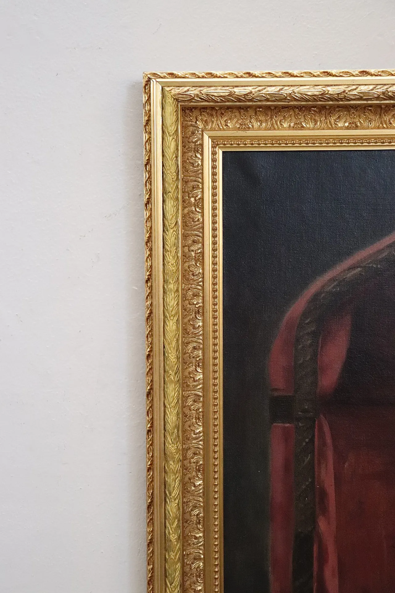 Dipinto olio su tela, Ritratto di signora, firmato e datato 1913 16