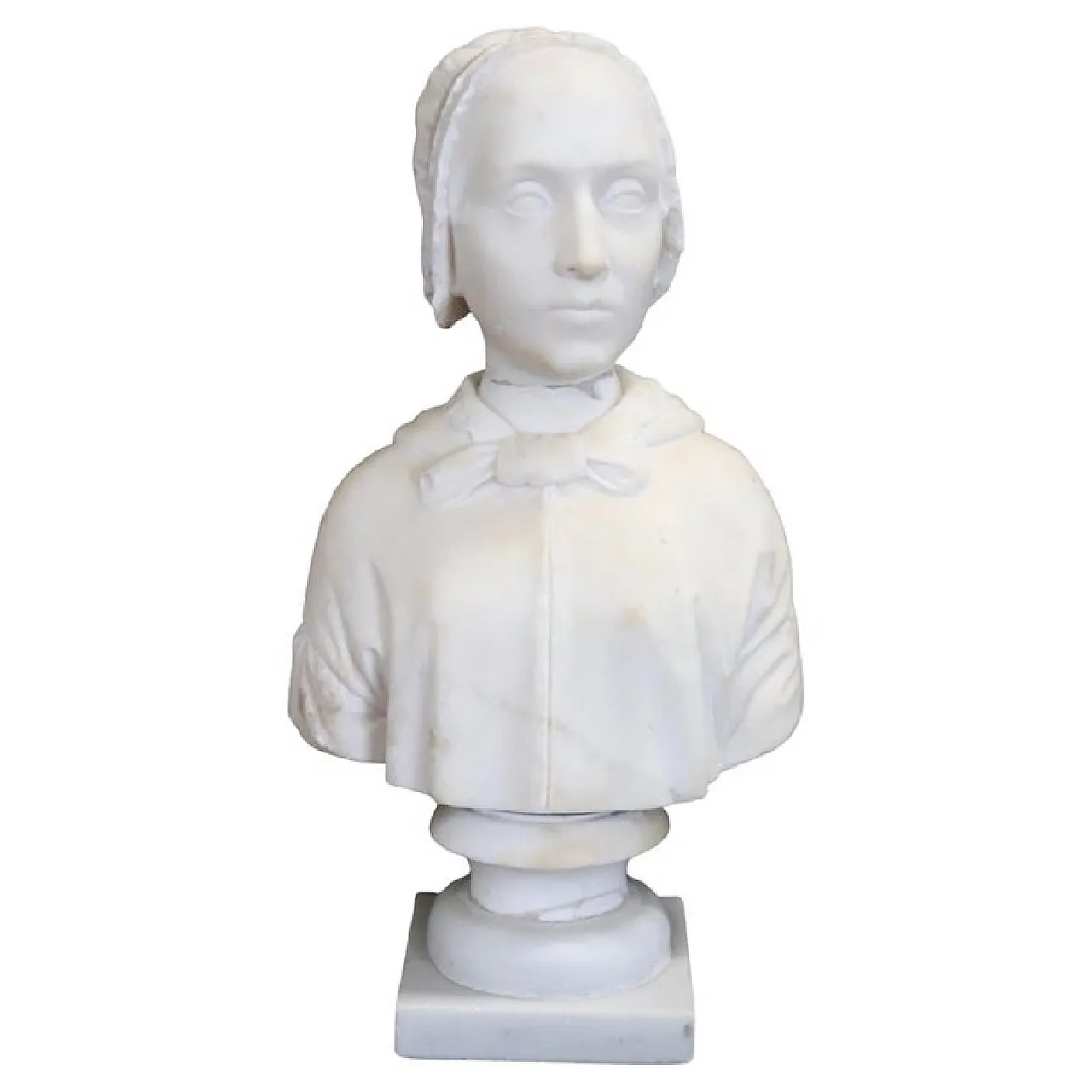 Busto di donna, scultura in marmo bianco, '800 1