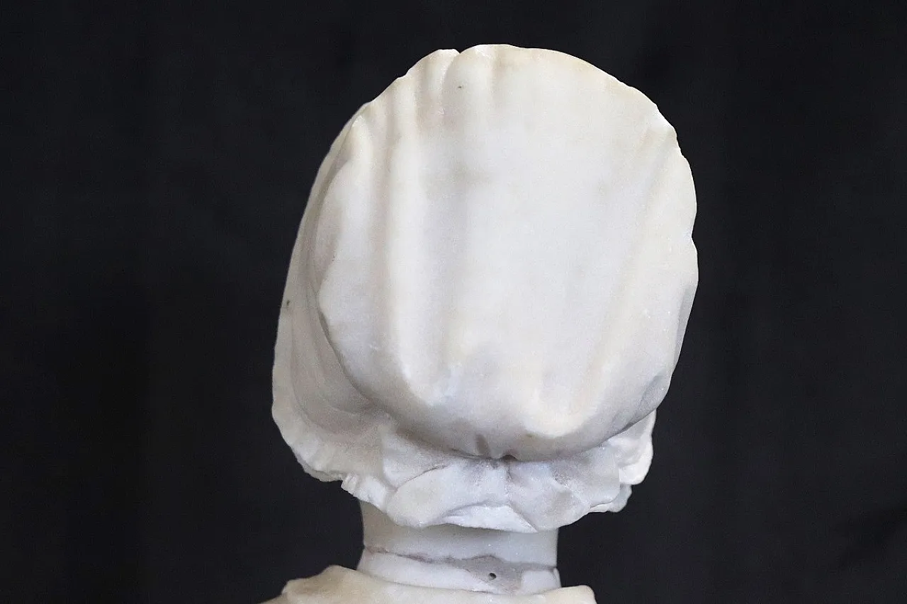Busto di donna, scultura in marmo bianco, '800 11