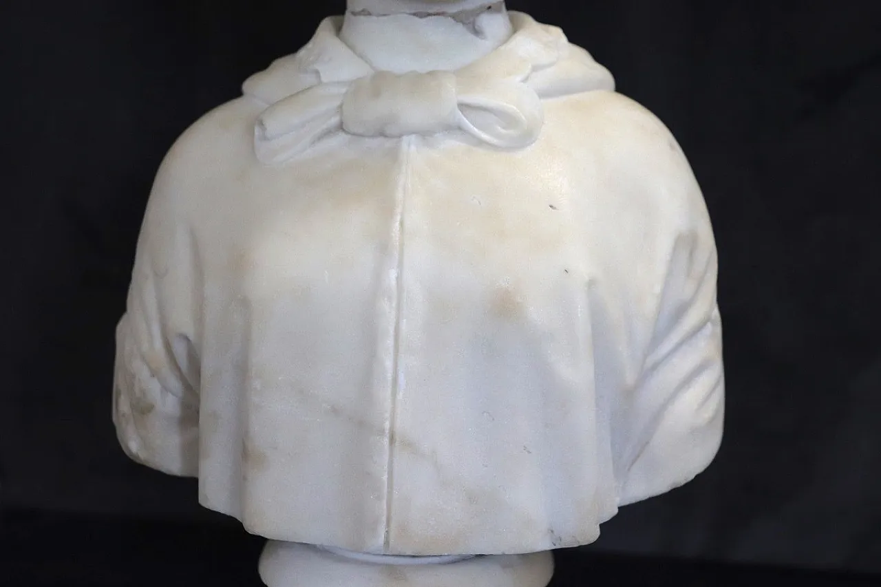 Busto di donna, scultura in marmo bianco, '800 17