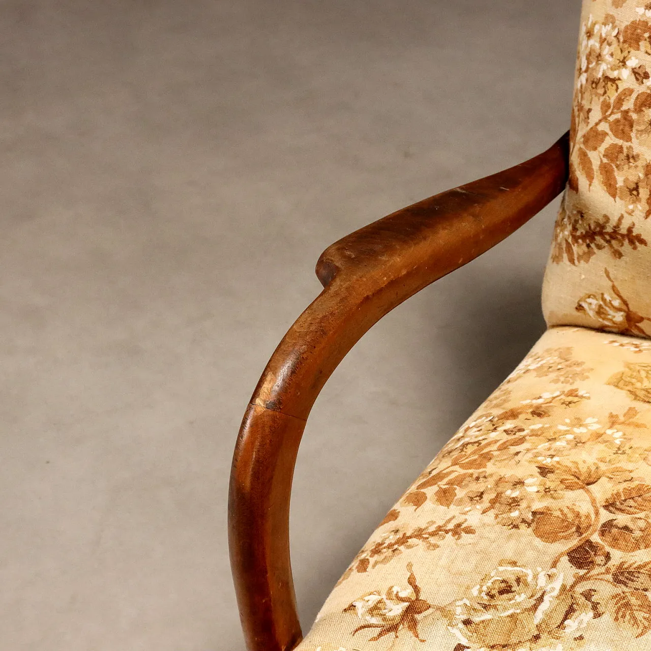 Divano in faggio, espanso e tessuto, '900 5