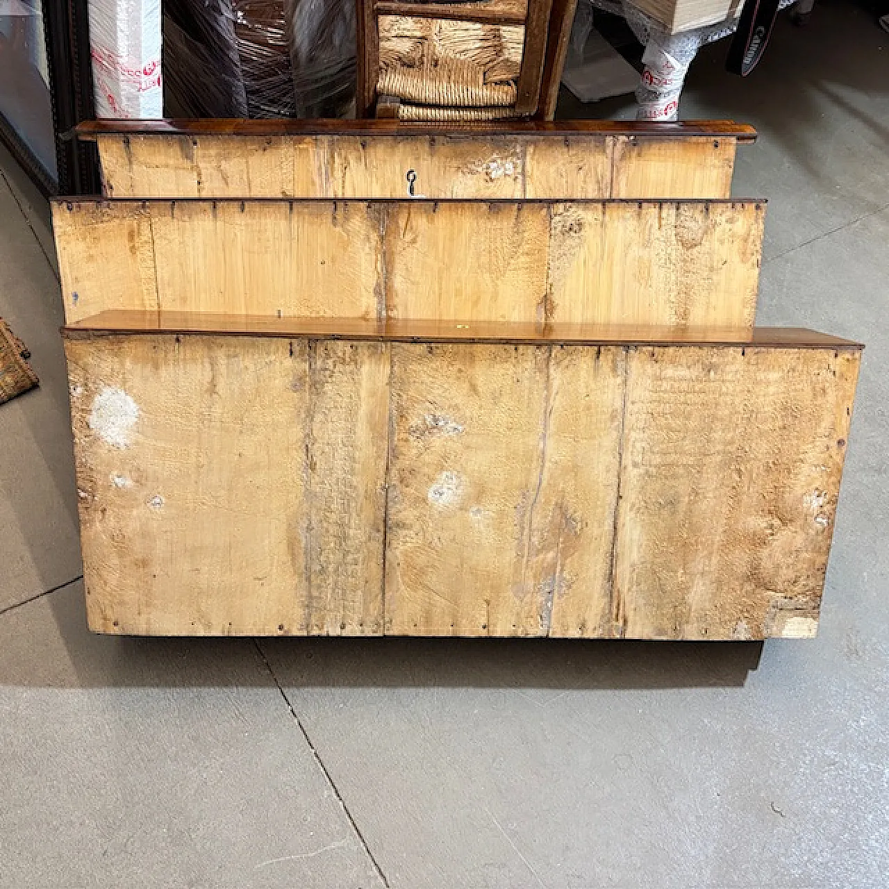 Comò cassettone cappuccino Carlo X in noce, 1820 2