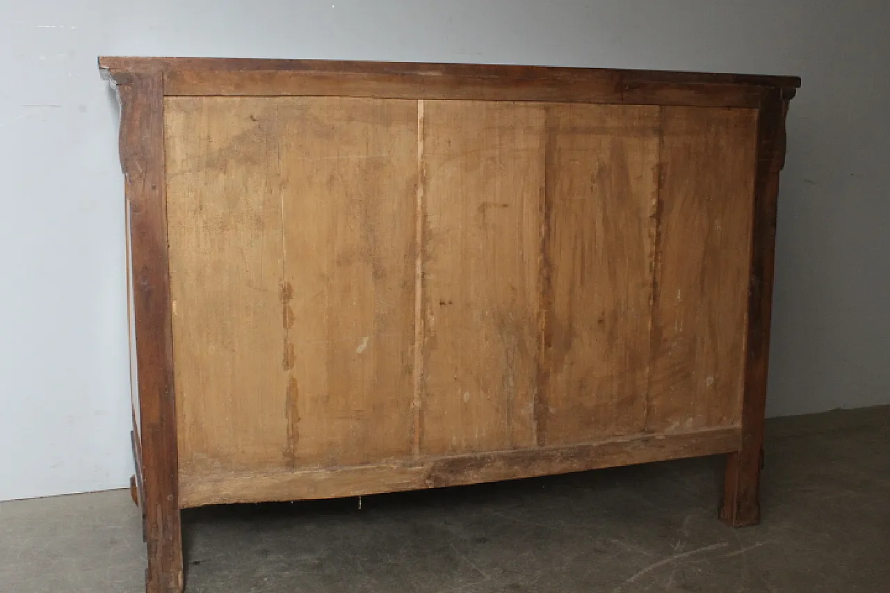 Comò cassettone cappuccino Carlo X in noce, 1820 6