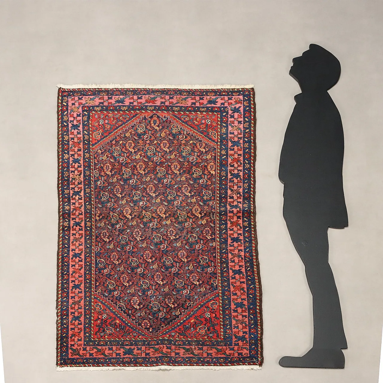 Tappeto Malayer in cotone e lana, nodo grosso, realizzato a mano, '900 2