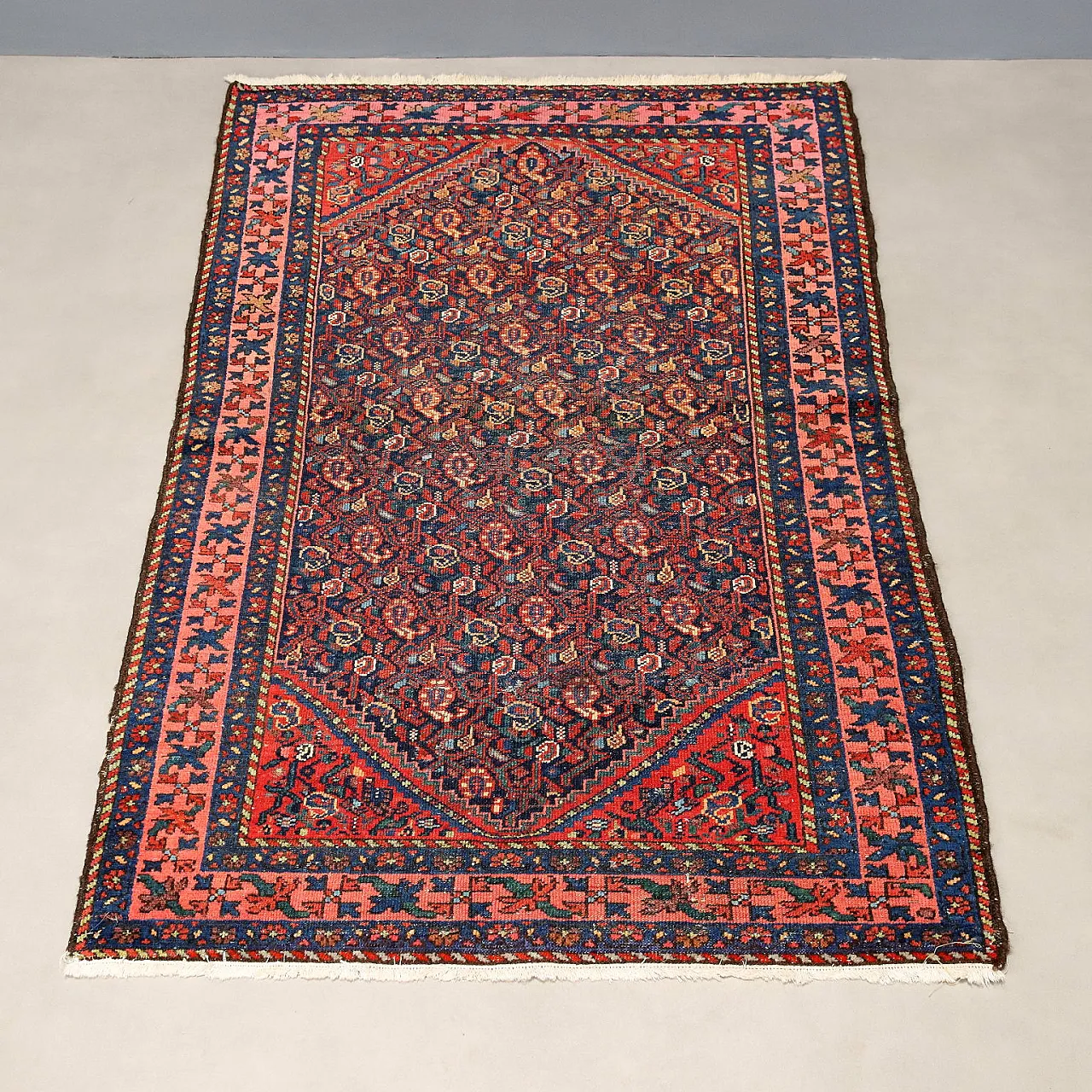 Tappeto Malayer in cotone e lana, nodo grosso, realizzato a mano, '900 3