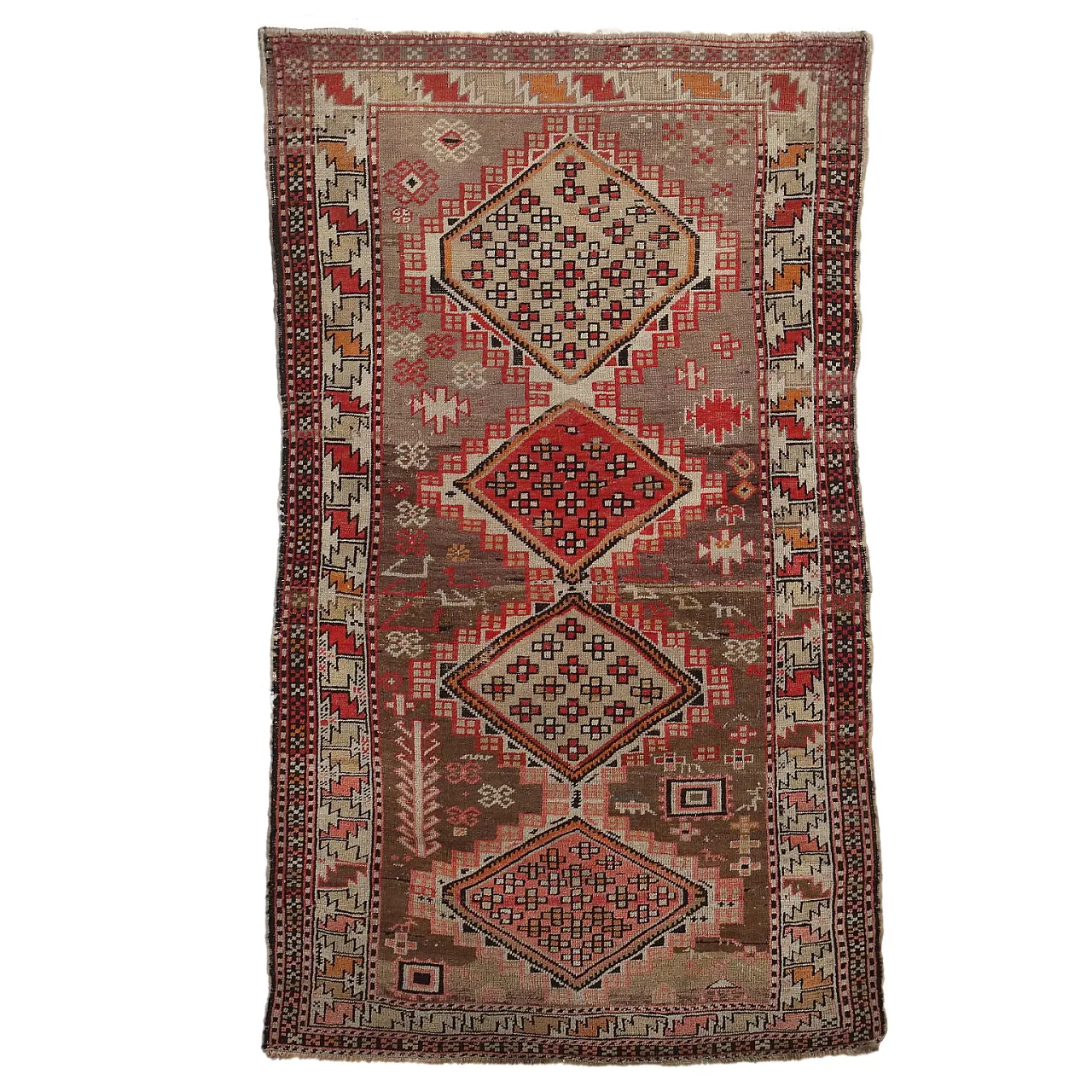 Shirvan wool rug with coarse knot, late 20th century 1