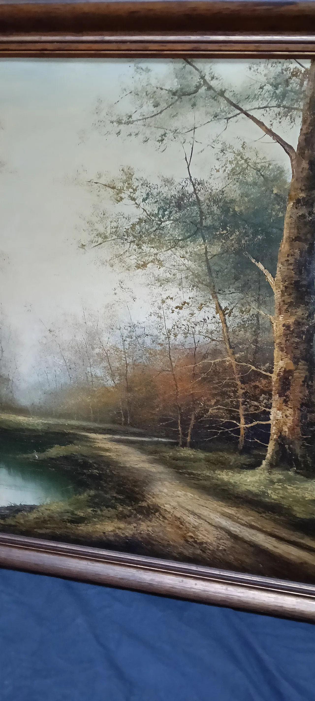 Scorcio del bosco di Luca de Guidi, olio su tela, anni '70 3