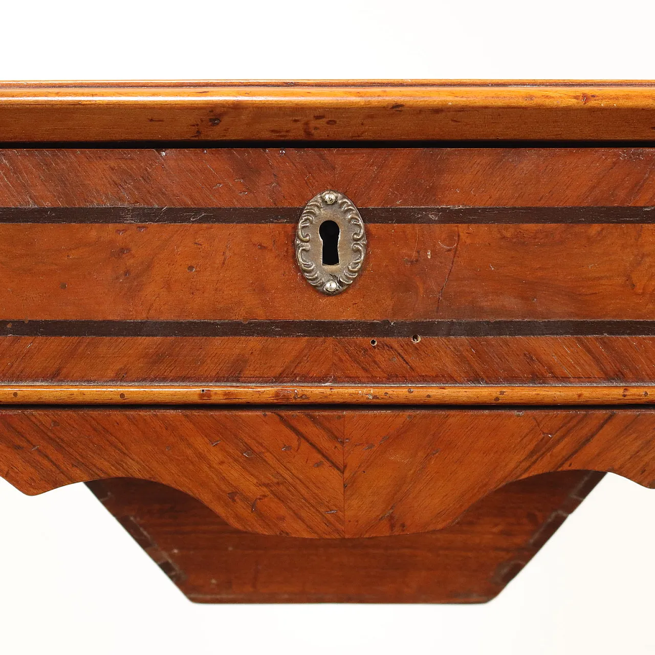 Tavolo da lavoro in noce a cassetti, '800 5