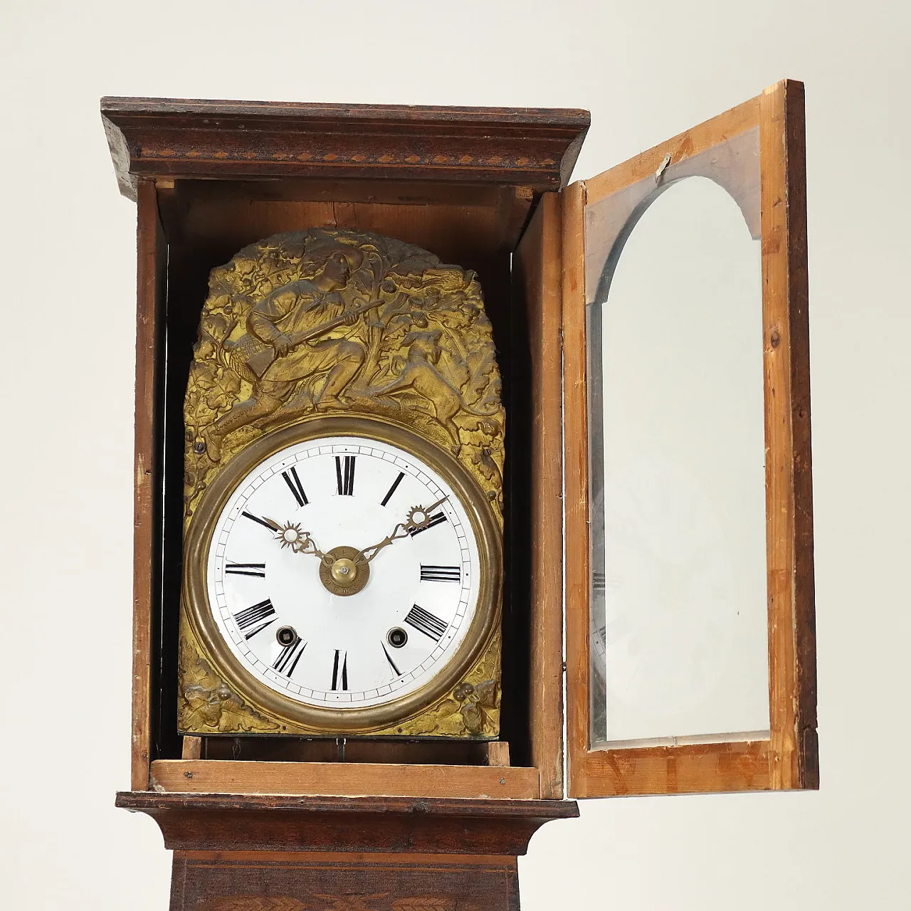 Orologio a pendolo morbier, fine '800 3