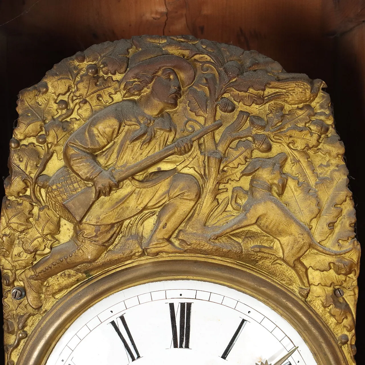 Orologio a pendolo morbier, fine '800 5