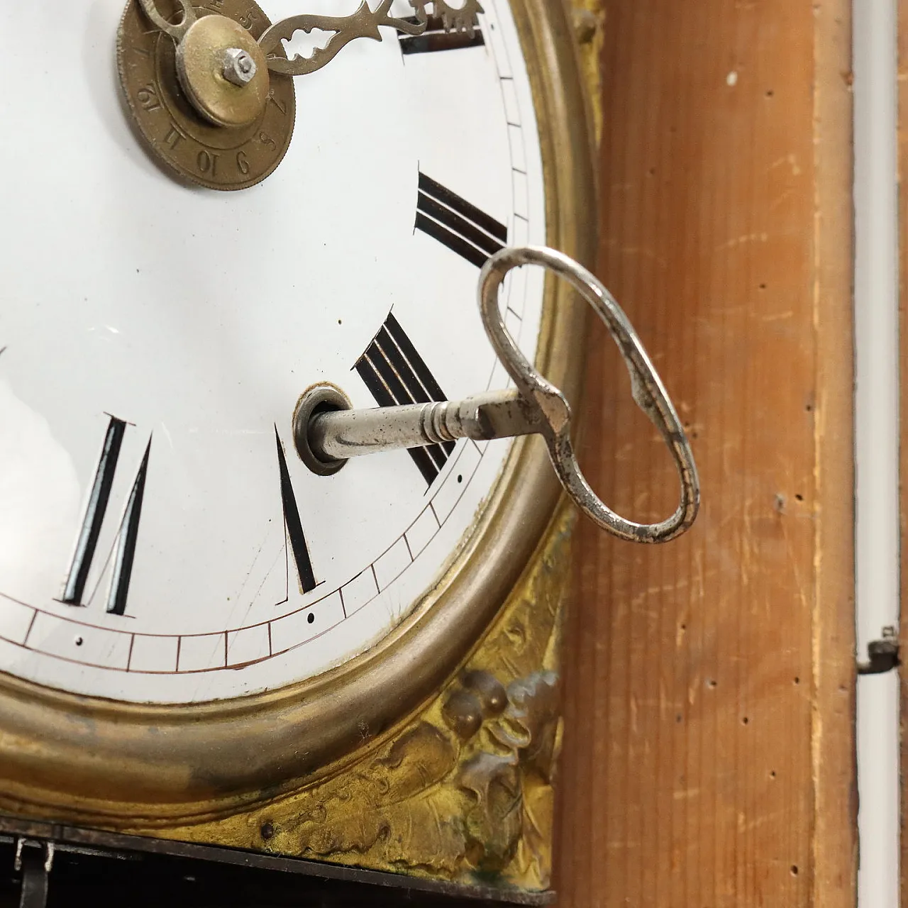 Orologio a pendolo morbier, fine '800 7