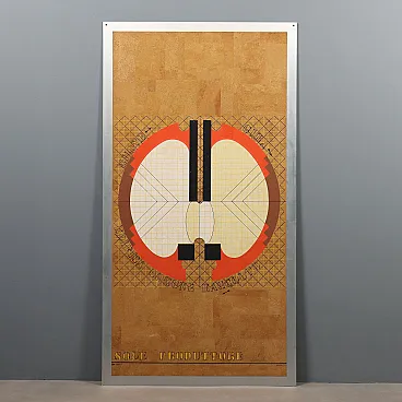 Giò Pomodoro, serigrafia, applicata su lastra metallica, '900