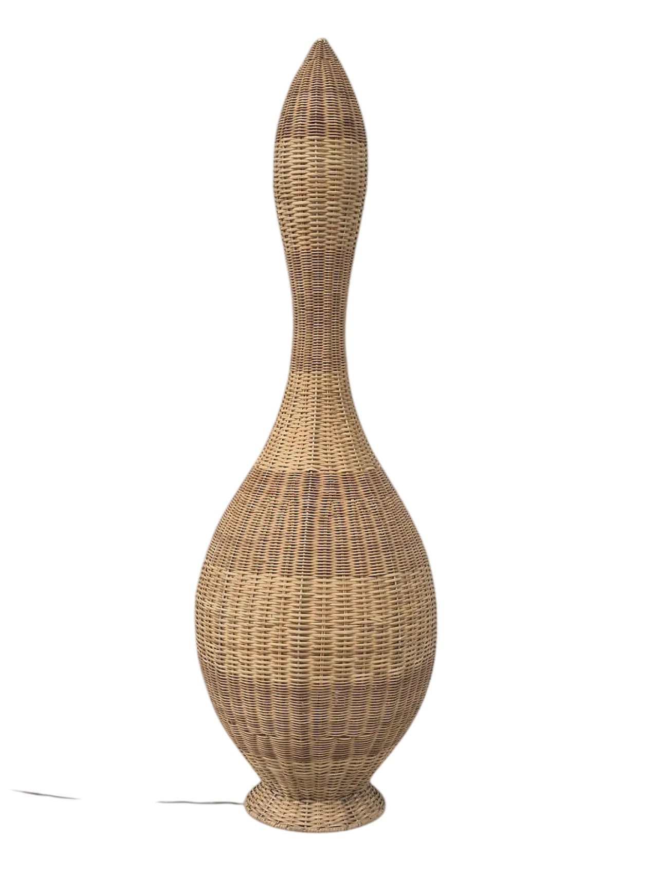 Lampada da terra a due luci in vimini, Italia, anni '60 6