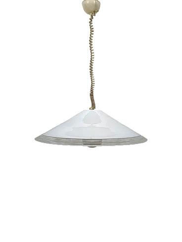 Lampada a sospensione in vetro di murano Leucos, anni '70-80