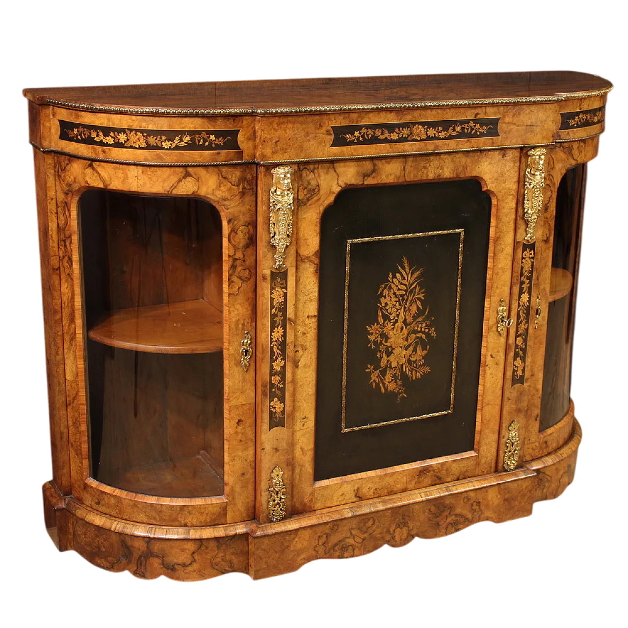 Credenza inglese intarsiata, '900 13