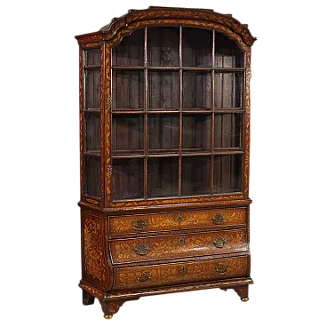 Dutch inlaid display case, 19th century