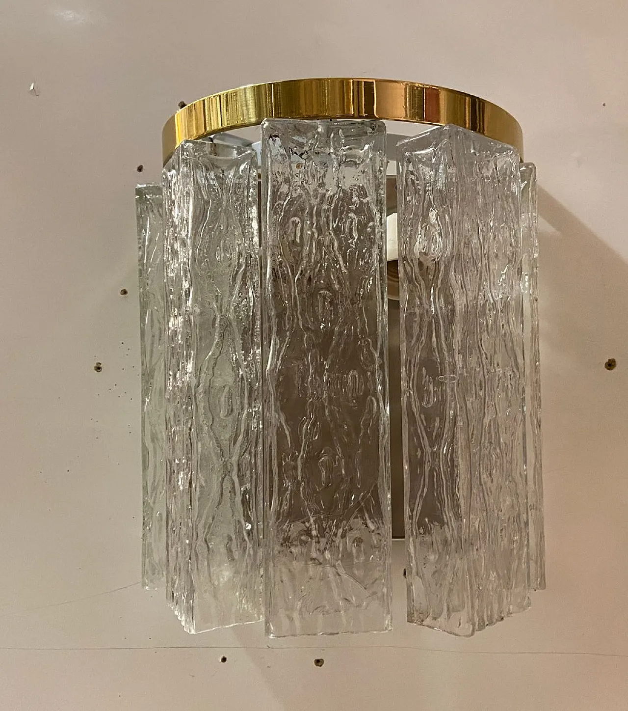 Pair of Mid-Century Italian Murano Glass Sconces, 70s 1