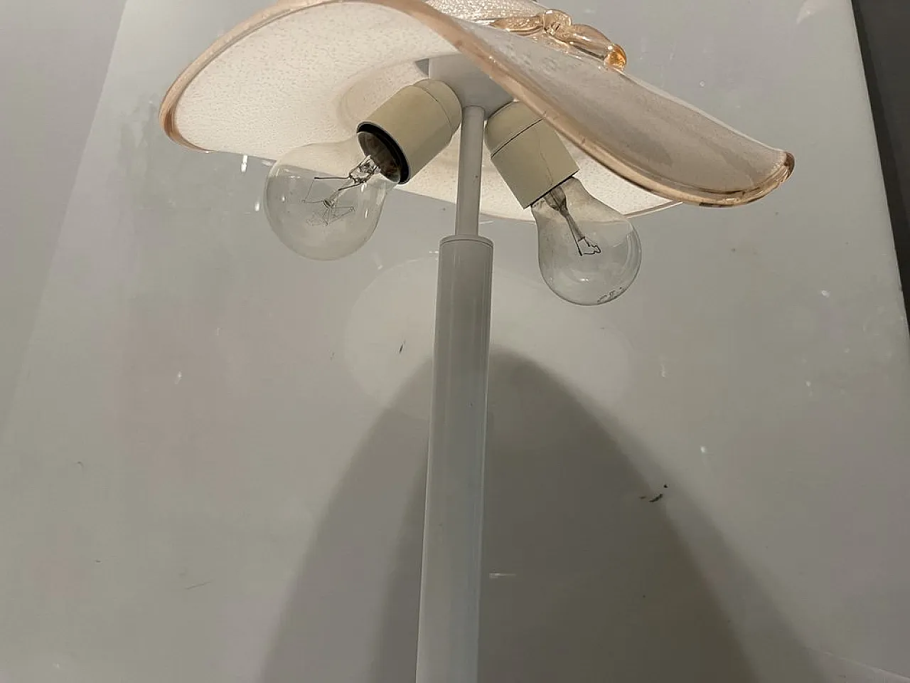 Pair of Mid-Century Italian Murano Glass Table Lamps,  80s 4