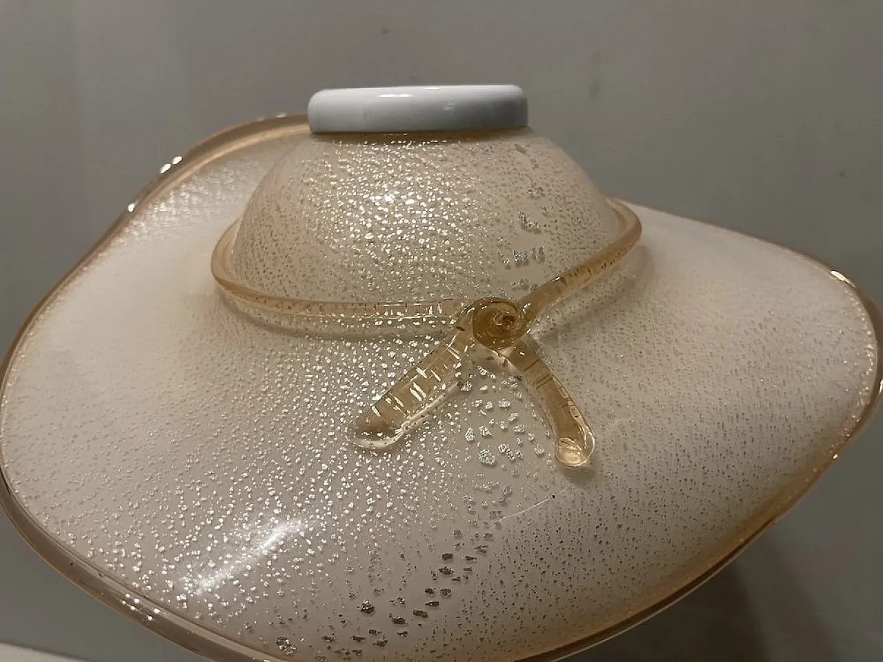 Pair of Mid-Century Italian Murano Glass Table Lamps,  80s 5