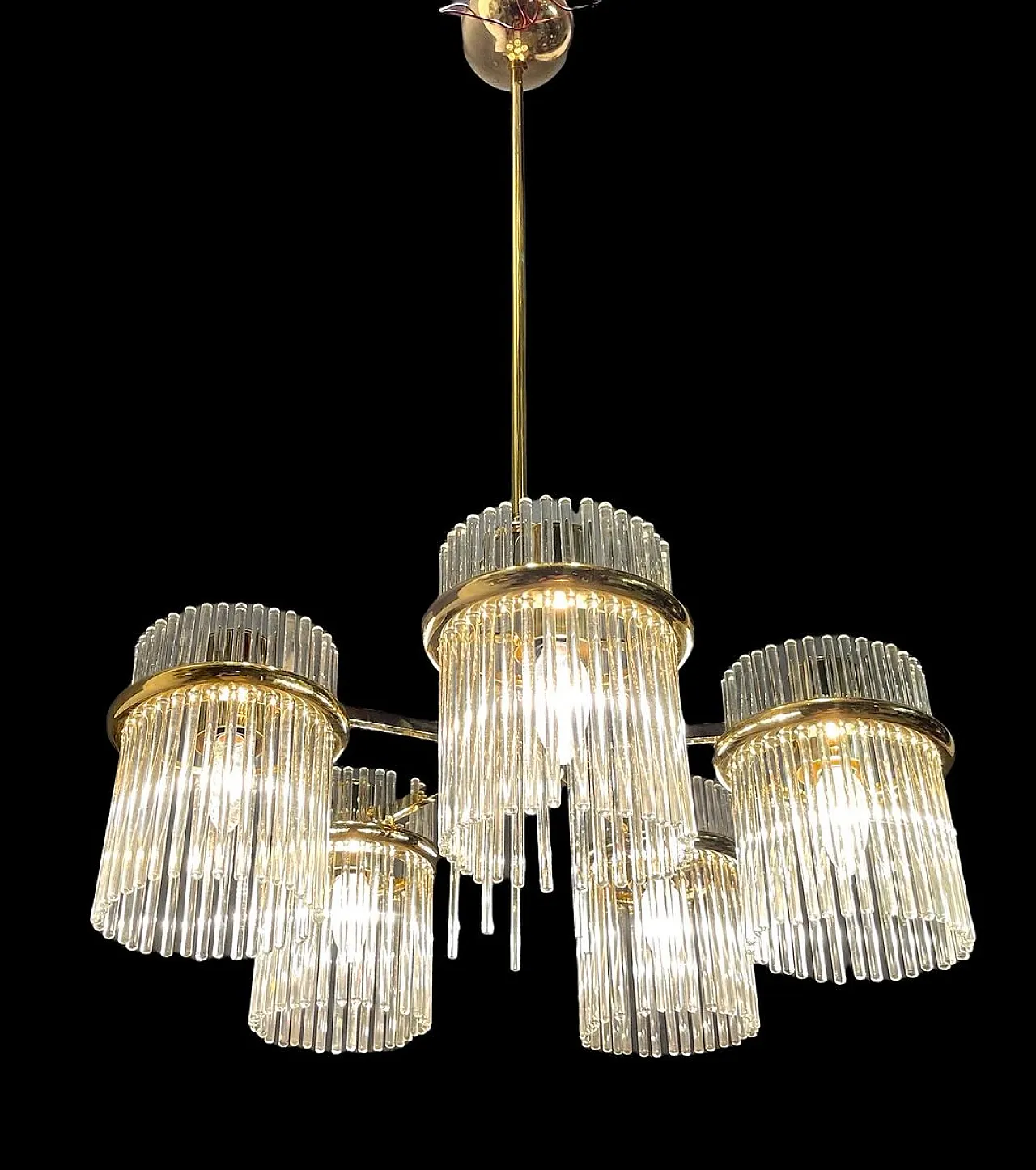 Mid-Century Italian Murano glass chandelier, 1980s 3