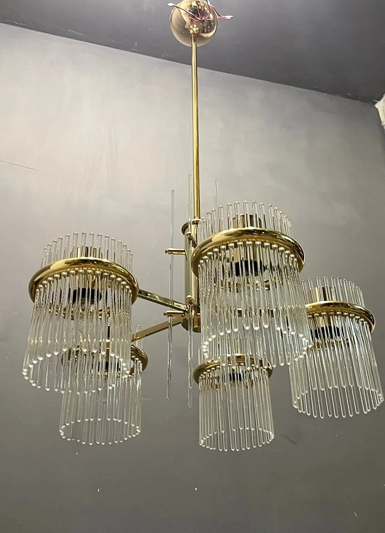 Mid-Century Italian Murano glass chandelier, 1980s 9