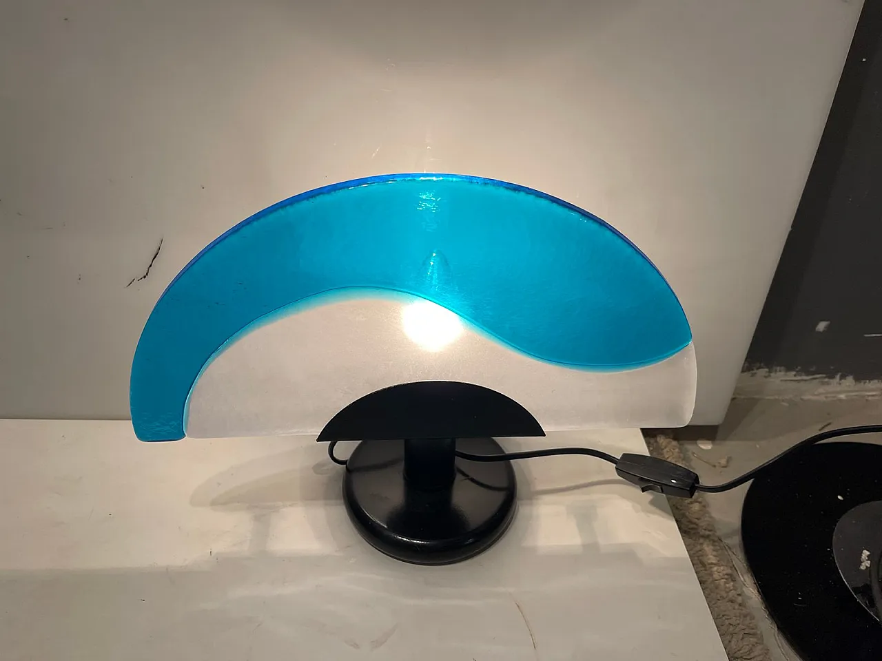 Lampada da tavolo Mid-Century in vetro di Murano 2