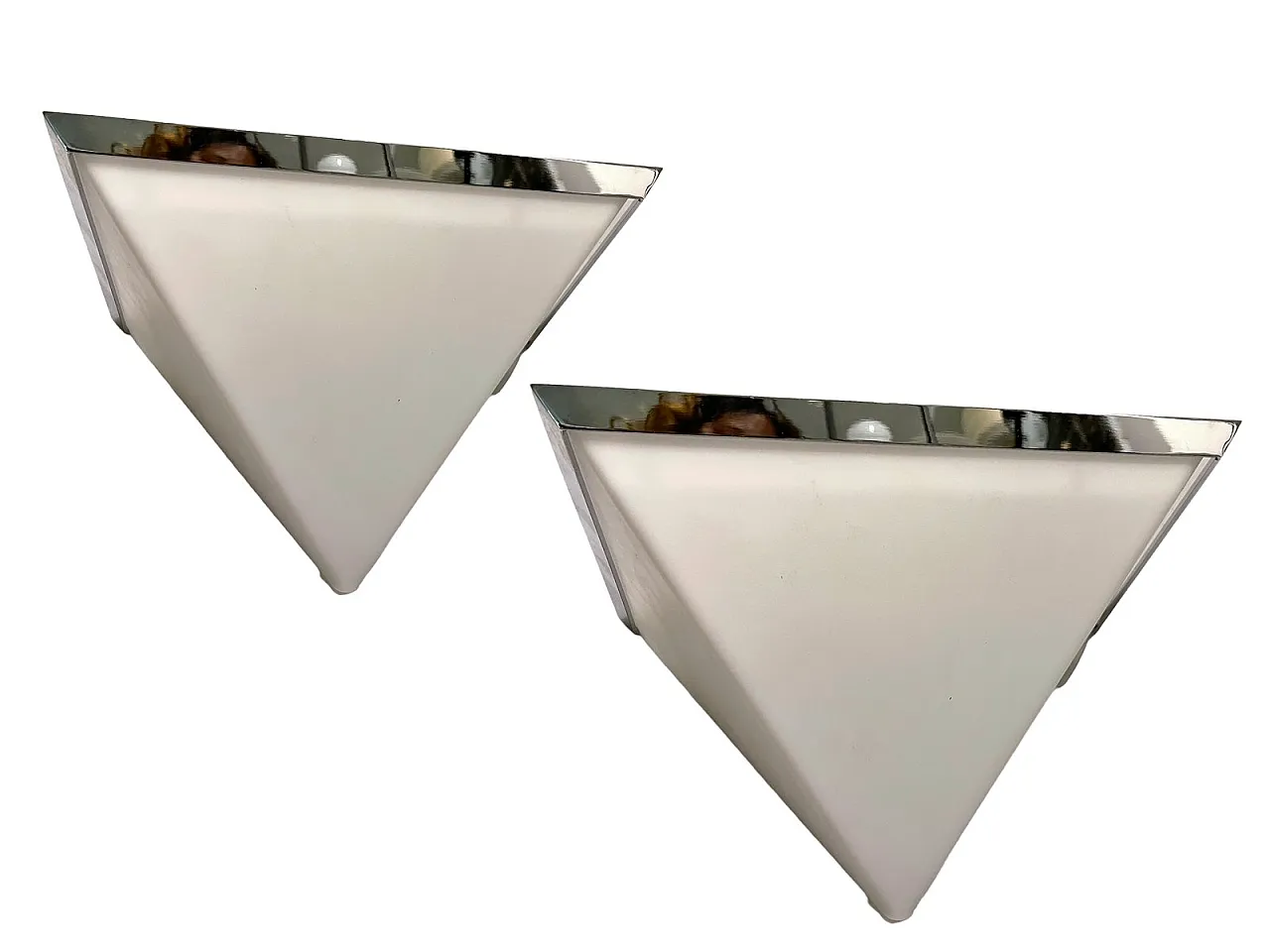 Pair of Mid-Century Italian Acrylic Glass Sconces from Zonca, 80s 1