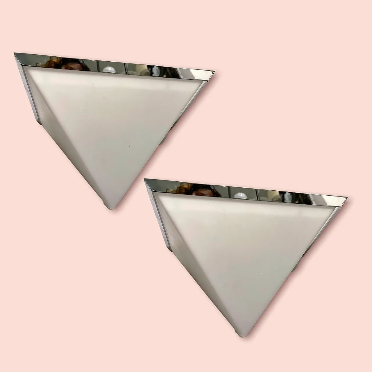 Pair of Mid-Century Italian Acrylic Glass Sconces from Zonca, 80s 6