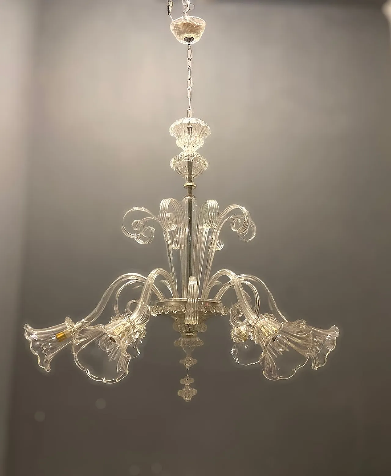 Large Murano glass chandelier, Venice, 1960s 1