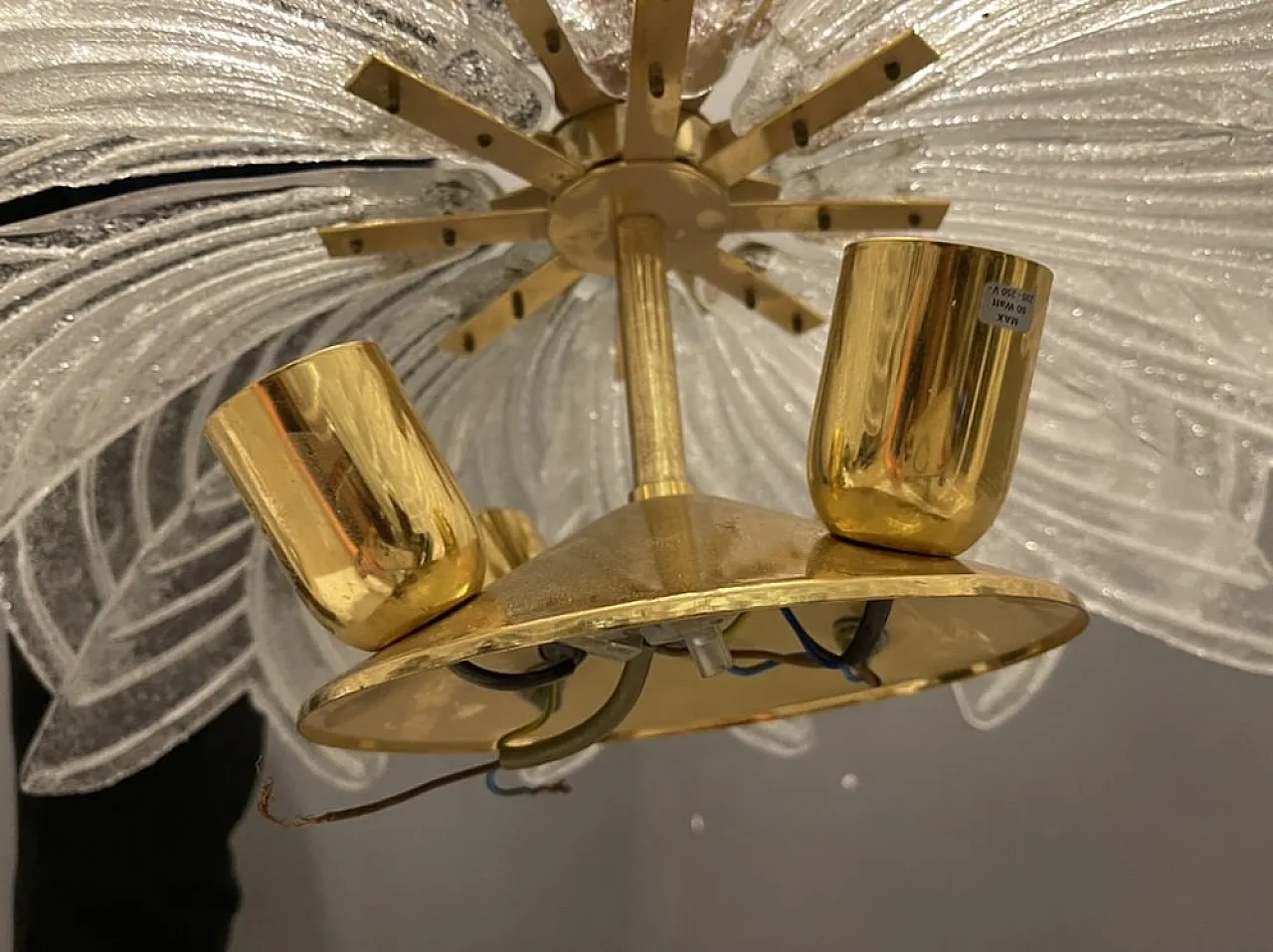 Large recessed lamp in Murano glass, 1960s 4