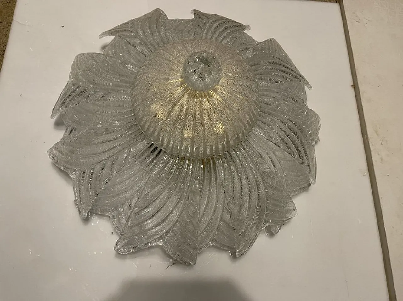 Large recessed lamp in Murano glass, 1960s 5