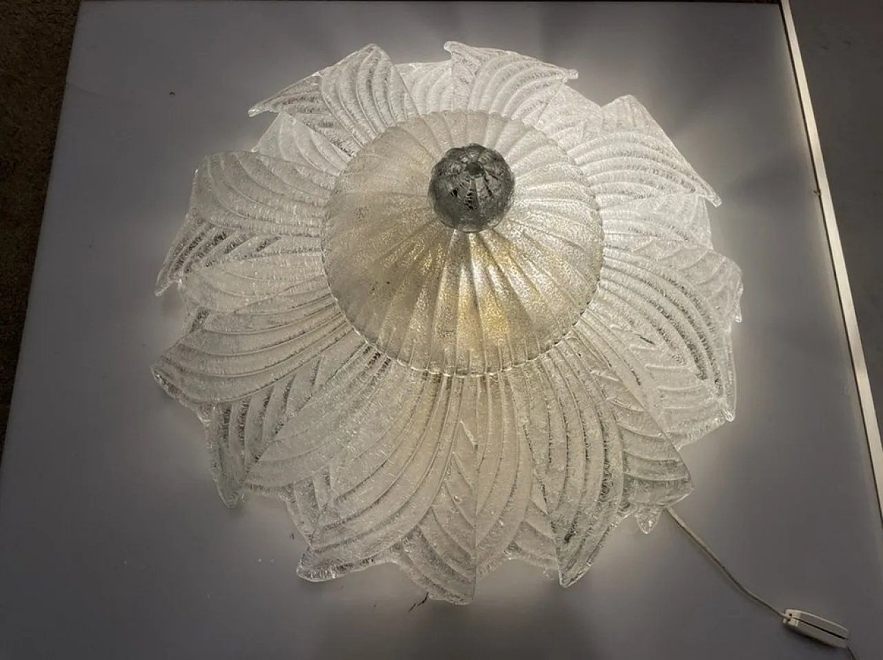 Large recessed lamp in Murano glass, 1960s 8
